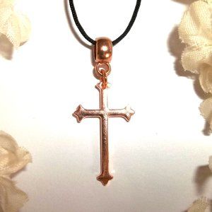 Cross Necklace, Rose Gold Necklace, Necklace, Rose Gold Jewelry, Necklace A766